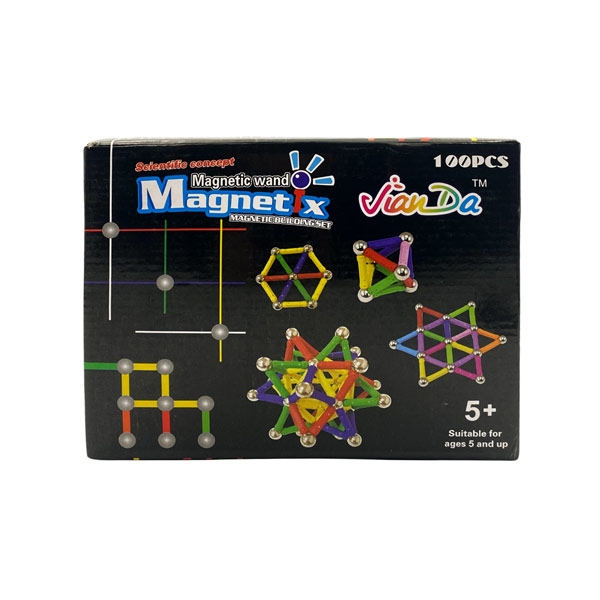 MAGNETIX538235.jpg Μαγνητικό Παιχνίδι Κατασκευών Magnetic Wand 100 κομμάτια - Image 1